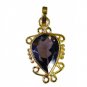 Riyogems Smoky Quartz 18kt Y.G. Plated One Size Fits Pendant L 1.2in Gppsqu-7604