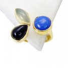 Riyo  Black Onyx Gold Plated Wholesale Purity Ring Jewelry Sz 8 Gprmul8-53010