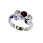 Riyo Red Garnet 925 Solid Sterling Silver Savvy Ring Srgar60-26262
