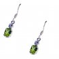 Riyo Peridot One Of A Kind Silver Jewelry Bridal Earrings L 0.7in Seper-58032