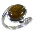 Riyo Brown 925 sterling silver Tiger Eye Ring dishy handmade designer jewelry SR