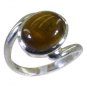 Riyo Brown 925 sterling silver Tiger Eye Ring dishy handmade designer jewelry SR