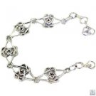 Riyo Citrine Artisan Jewellery Heavy Silver Bracelet L 7.5in Sbracit-14020