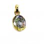 Riyogems Rutile Quartz Cz Gold Plate Manufacturer J-Hoop Pendant L 1in Gpprqcz-1