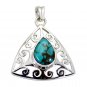 Riyo Turquoise Silver Gemstone Jewellery Belle Pendants L 1.5in Sptur-82003