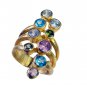 Riyo  Cz Gold Plated India Aqiq Ring Sz 8.5 Gprmucz8.5-116045