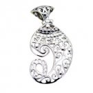 Riyo Plain 92.5 Silver Claddagh Pendant L 2in Sppla-120019