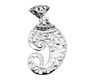 Riyo Plain 92.5 Silver Claddagh Pendant L 2in Sppla-120019