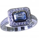 Riyo Blue  925 sterling silver Blue Topaz  Ring bewitching buy handmade jewelry