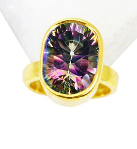 Riyo Mystic Quartz 18 C Gold Plating Finger Armor Ring Sz 5 Gprmqu5-54013