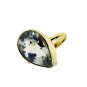 Green Amethyst Gold Plated Designs Mothers Ring