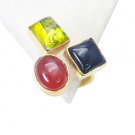 Riyo  Black Onyx Cheap Gold Plated  Ring Sz 7 Gprmul7-52068