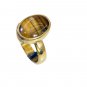 Riyo Tiger Eye 18 Kt Y.G. Plated Eternity Ring Sz 6 Gprtey6-80043
