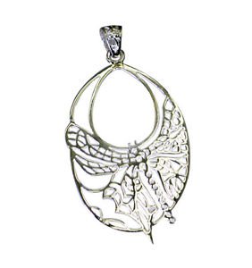 Riyo Plain 0.925 Solid Silver Lucky Charm Pendants L 2in Sppla-120026