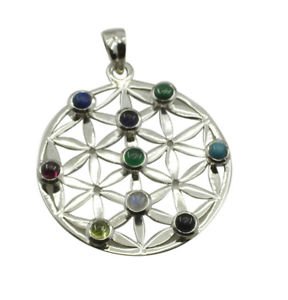 Riyo   Gemstone 925 Solid Sterling Silver Wardrobe Friendly Pendant L 2in Spmul-