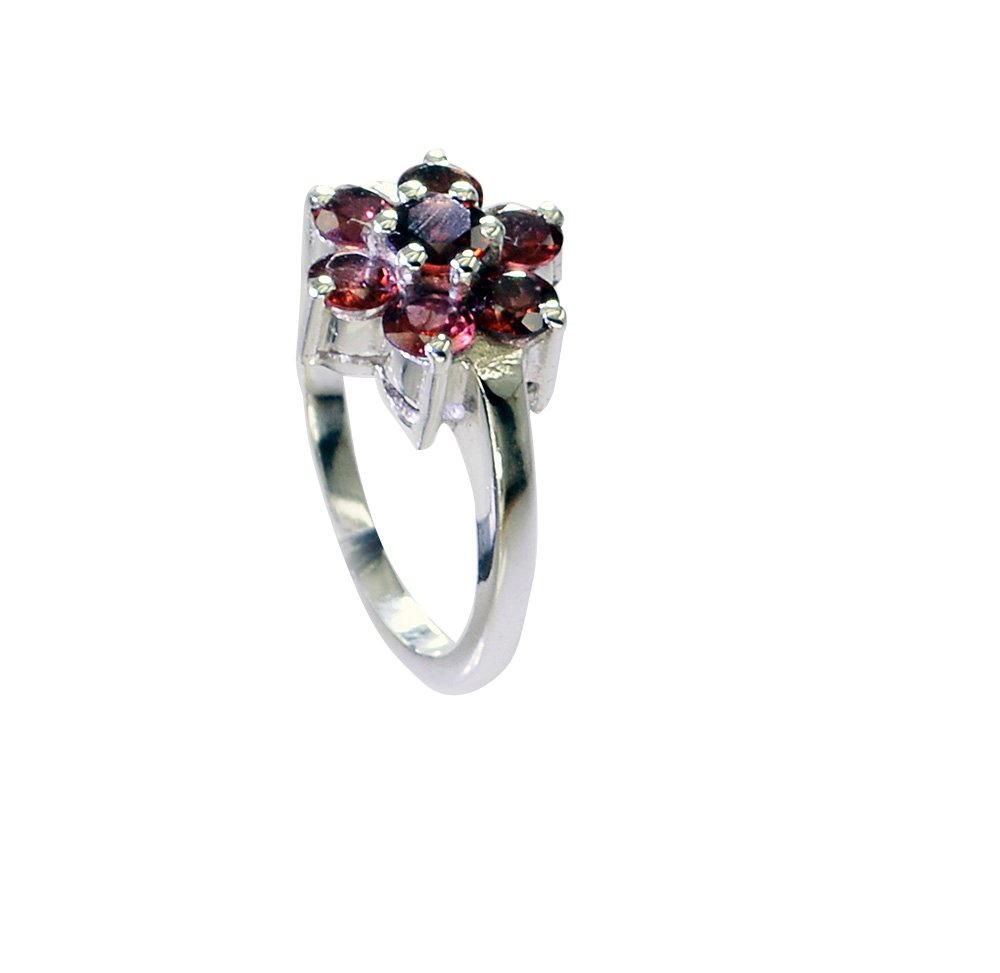 Riyo Garnet Latest Silver Jewellery Claddagh Ring Sz 7.5 Srgar7.5-26240