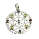Riyo   Gemstone 925 Solid Sterling Silver Tribal Pendant L 2in Spmul-52068