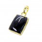 Riyogems Black Onyx Gold Plate Manufacturer Clover Pendants L 1.5in Gppbon-6036