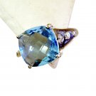 Riyo Blue Topaz Quality Silver Jewellery Finger Armor Ring Sz 8 Srbto8-10075