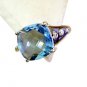 Riyo Blue Topaz Quality Silver Jewellery Finger Armor Ring Sz 8 Srbto8-10075