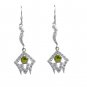 Riyo Green Peridot 925 Solid Sterling Silver Glittering Earring L 2in Seper-5807
