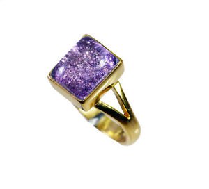 Riyo Sunstone 18kt Y Gold Plating Signet Ring Jewelry Sz 6 Gprsun6-78030