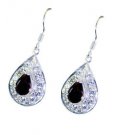 Riyo Red Garnet 925 Solid Sterling Silver Top Of The Line Earring L 1.5in Segar-