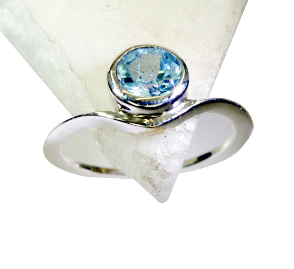Riyo Blue Topaz Silver And Stone Jewelry Birthstones Ring Sz 9 Srbto9-10089