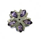 Riyo Amethyst Silver Jewelry 925 Filigree Pendants L 0.5in Spame-2071