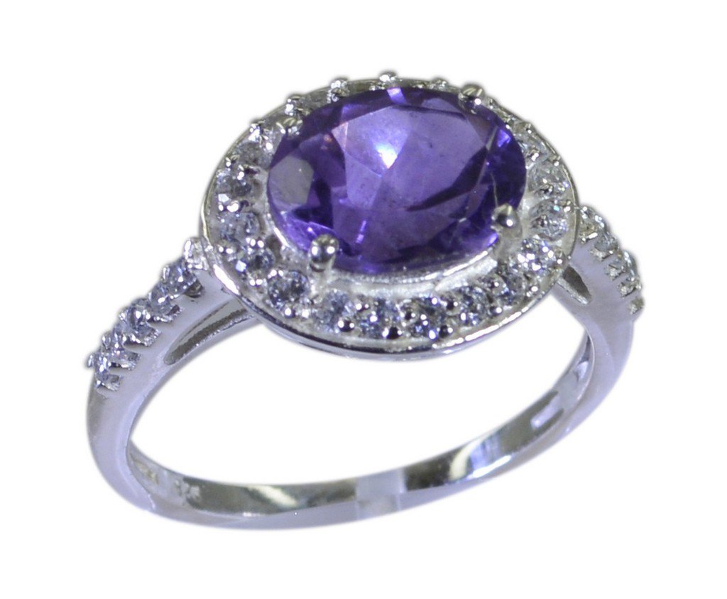 Riyo Purple 925 sterling silver Amethyst Ring presentable online handmade jewelr