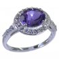 Riyo Purple 925 sterling silver Amethyst Ring presentable online handmade jewelr