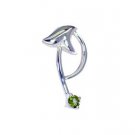 Riyo Peridot Stirling Silver Jewellery Hoop Pendant L 1.5in Spper-58042