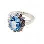 Riyo Blue Topaz Modern Silver Jewellery Uk Bridal Rings Sz 7 Srbto7-10050