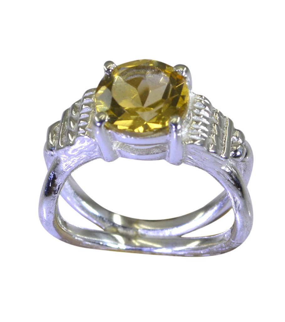 Riyo Golden Citrine 925 Solid Sterling Silver Individualist Ring Srcit70-14079