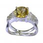 Riyo Golden Citrine 925 Solid Sterling Silver Individualist Ring Srcit70-14079