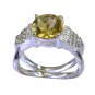 Riyo Golden Citrine 925 Solid Sterling Silver Individualist Ring Srcit70-14079