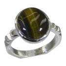 Riyo Brown 925 sterling silver Tiger Eye Ring pretty-pretty handmade custom jewe