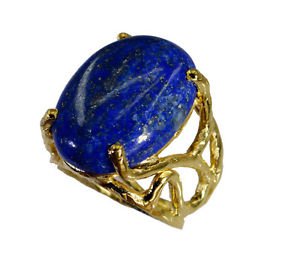 Riyo Lapis Lazuli Indian Gold Plate Beautiful Ring Sz 6 Gprlla6-44090