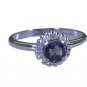 Riyo Purple 925 sterling silver Amethyst Ring likely large gemstone jewelry SRAM