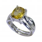 Riyo Golden Citrine 925 Solid Sterling Silver Latest Ring Srcit75-14081