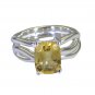 Riyo Golden Citrine 925 Solid Sterling Silver Latest Ring Srcit75-14081