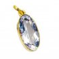 Riyogems Crystal Quartz Copper Gold Plated Triple Strand Pendant L 1.5in Gppcqu-