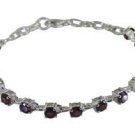 Riyo Red 925 sterling silver Garnet Bracelet ideal handmade jewelry supplies SBR