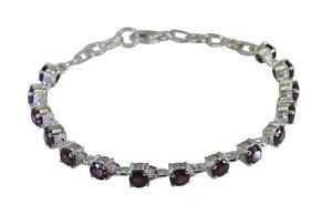 Riyo Red 925 sterling silver Garnet Bracelet ideal handmade jewelry supplies SBR