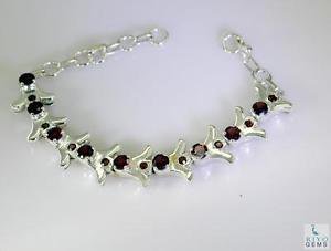 Riyo Garnet Cheap Jewellery Silver Chakra Bracelet L 7.5in Sbragar-26028