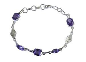 Riyo Purple 925 sterling silver Amethyst Bracelet well-favoured handmade fine je