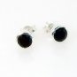 Riyo A Black Onyx 925 Solid Sterling Silver High Class Earring L 0.4in Sebon-605
