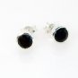 Riyo A Black Onyx 925 Solid Sterling Silver High Class Earring L 0.4in Sebon-605