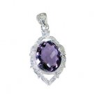 Riyo Amethyst Silver Jewelry Design Key Pendants L 1.7in Spame-2082