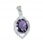 Riyo Amethyst Silver Jewelry Design Key Pendants L 1.7in Spame-2082